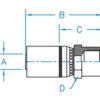 1/4" Hose ID x 1/2" - Female Grease Tap Rigid Standard Hydraulic Fitting